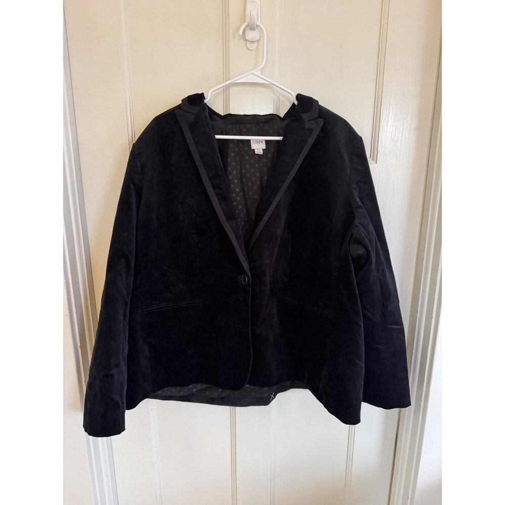 J.Crew black velvet blazer size 24